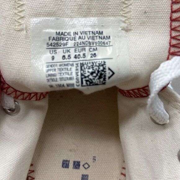 CONVERSE WOMENS CHUCK TAYLOR ALL STAR SHORELINE SNEAKER WHITE Size 9 - Picture 5 of 10